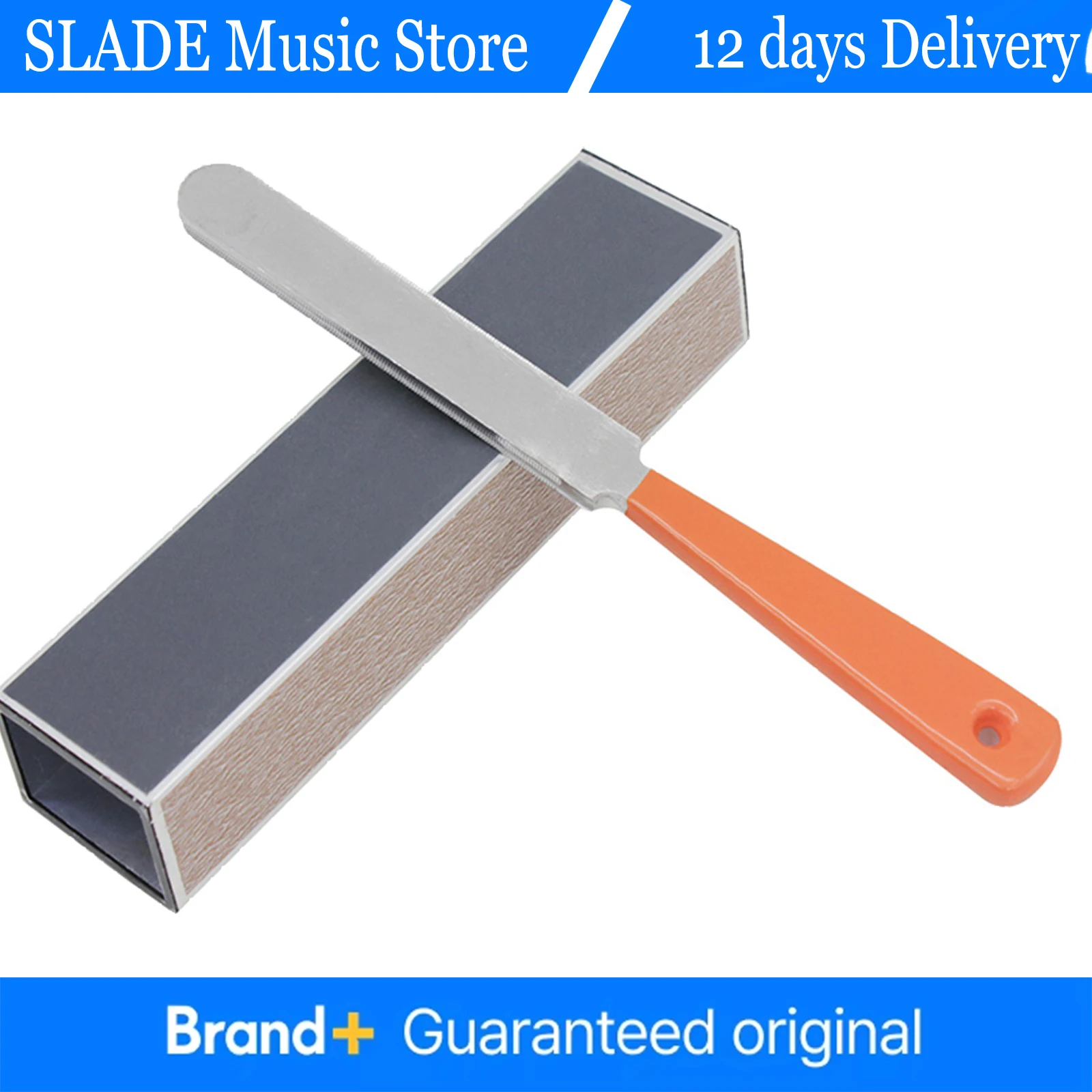 SLADE Fret Crowning File, Guitar Fret Dressing Tool, Stainless Steel Luthier File for Electric/Acoustic Guitars Bass Mandolin