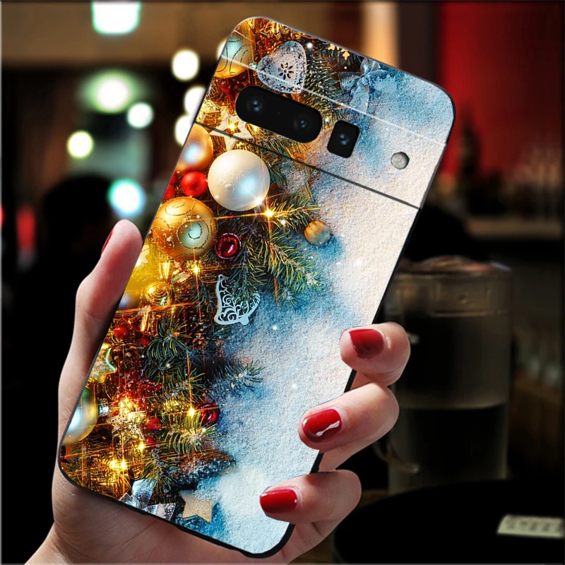 شجرة عيد الميلاد قضية الهاتف لجوجل بكسل 10 9 برو XL 9A 8 7 6 برو بكسل 8A 7A 6A بكسل 8 7 6 5