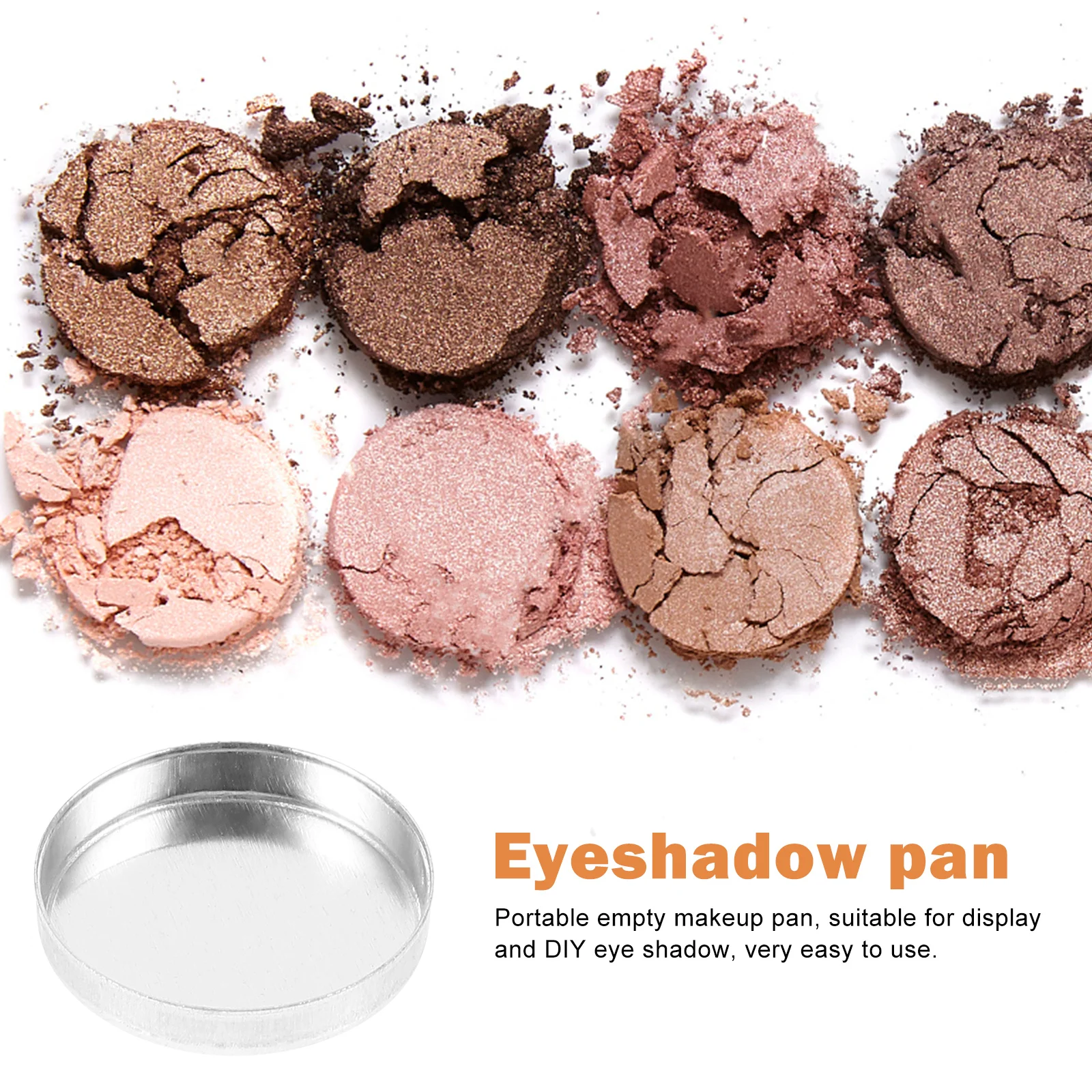 

10Pcs Empty Eyeshadow Case Portable Makeup Pan Sturdy Aluminum Tray for Travel Friendly Storage Solution