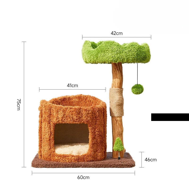 Tree hole solid wood climbing frame cat litter tree integration universal in all seasons does not occupy a warm cat l