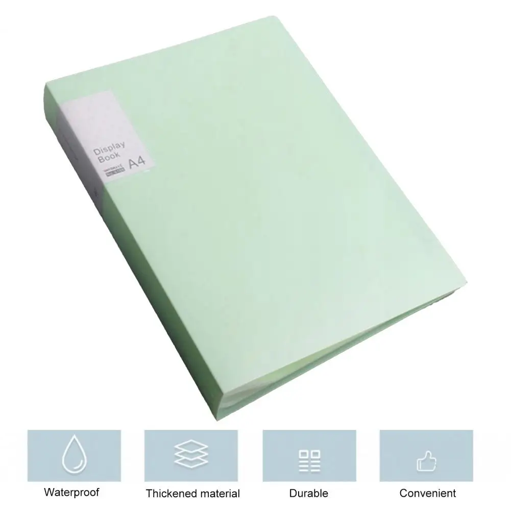 Practical Document Folder with Plastic Sleeves File Folder Double-sided Portfolio Presentation Book Binder  File Storage