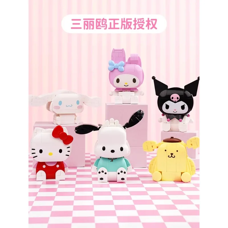 Keeppley Sanrio Building Blocks Doll Series Desktop Decoration Puzzle Assembling Model Toys Birthday Gifts for Boys and Girls