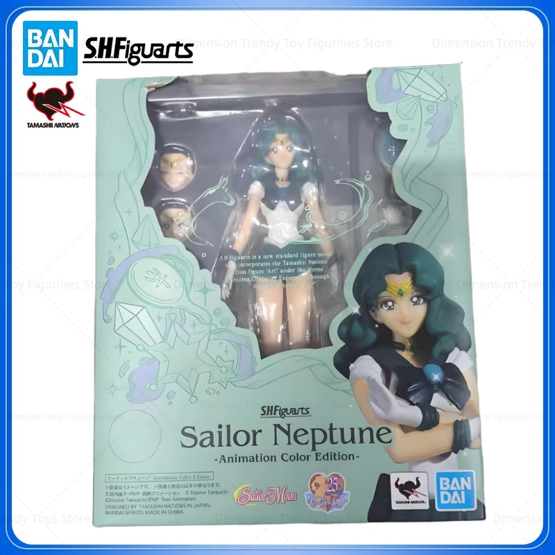 

Bandai In Stock Shf Anime Sailor Moon Neptune Action Figure Model Toy Gift DT