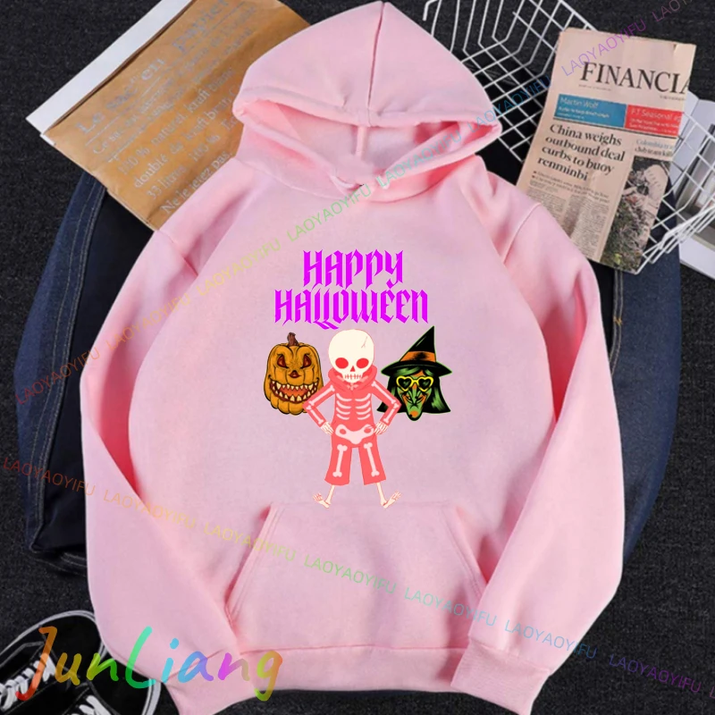 

Ghost pumpkin print hoodie Fashion casual street wear Halloween men's top street wear hipster Harajuku loose warm hoodie