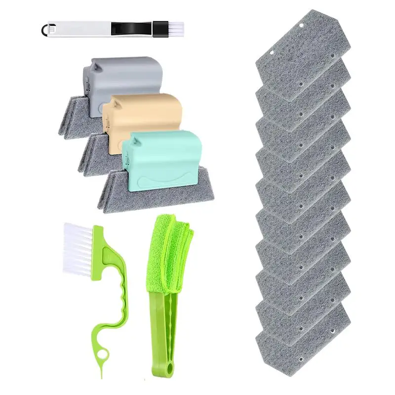 

Window Track Cleaning Kit 16X/set Sliding Door Track Cleaner Creative Cleaner Brushes Tools Multifunction Corner Crevice