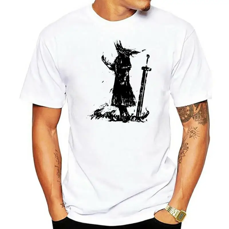 Summer Men's T-shirt Soul Of Cinder Lord Lord Gwyn Dark Souls Gaming Awesome Artwork Print Tshirt Tees Tops Harajuku Streetwear