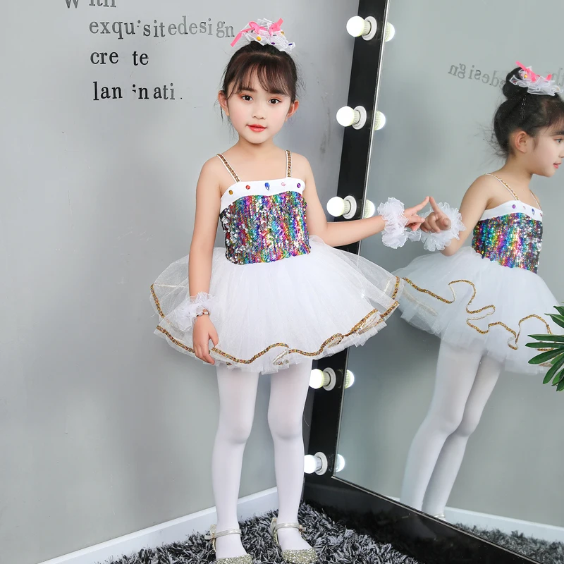 

Children's performance costumes, girls' kindergarten dance costumes, sequined jazz performance costumes