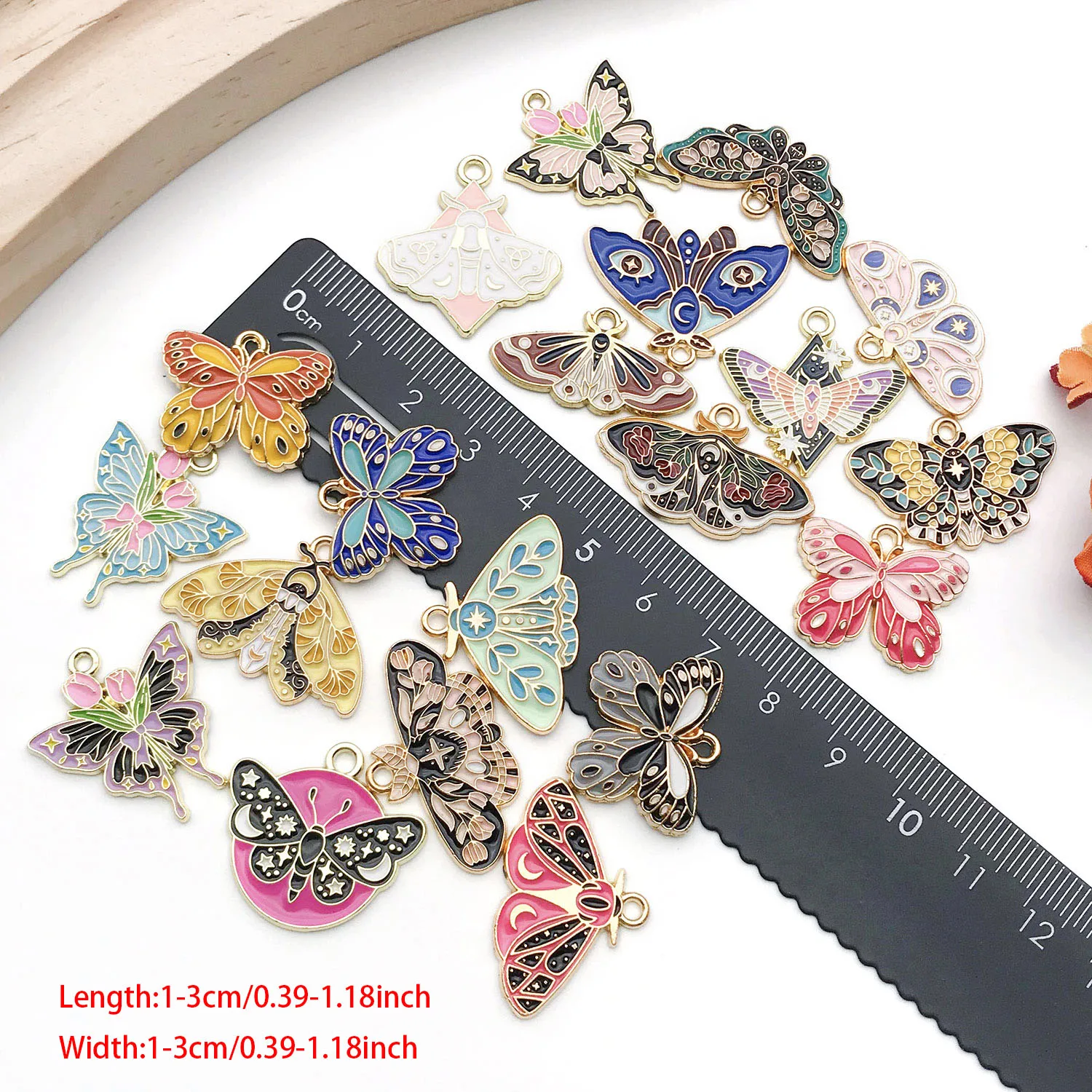 Bohemian Style Butterfly Charms, Enamel Alloy DIY Jewelry Findings for Keychains, Earrings, Bracelets & Necklaces. image 3