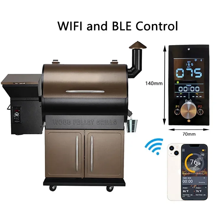 WIFI &BLE Control Wood Pellet Smoker BBQ Grill PID Controller For Traeger