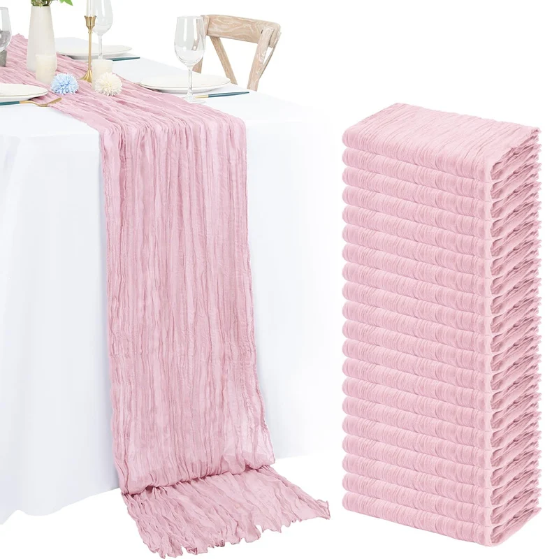 1pc Käsetuch Tisch Läufer Land Stil Gaze Käse Tuch Tischdecke Für Hochzeit Braut Dusche Baby Dusche Geburtstag Party