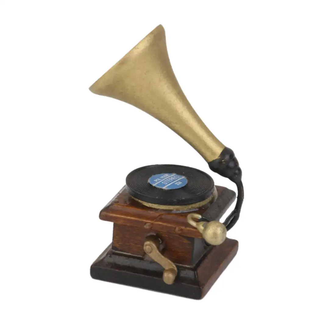 

1:12 Dolls House Miniature Phonograph Player Old-Fashioned