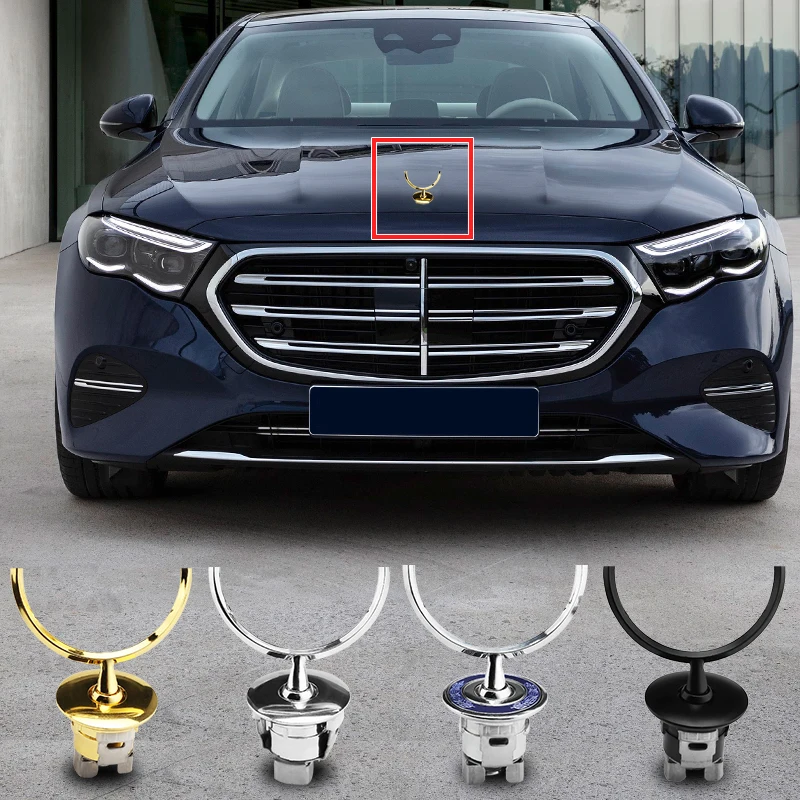 

1Pcs 3D Zinc Alloy Car Front Hood Emblem Bonnet Label Badge for Mercedes Benz W203 W204 W205 W206 W212 W213 W222 W223 E300 C200