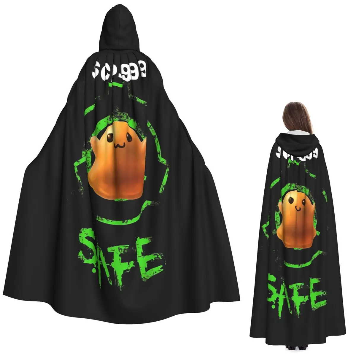 

SCP-999 Длинный плащ с капюшоном «Тыпл-монстр», средневековый костюм ведьмы, накидка для косплея, пальто на Хэллоуин для взрослых, унисекс