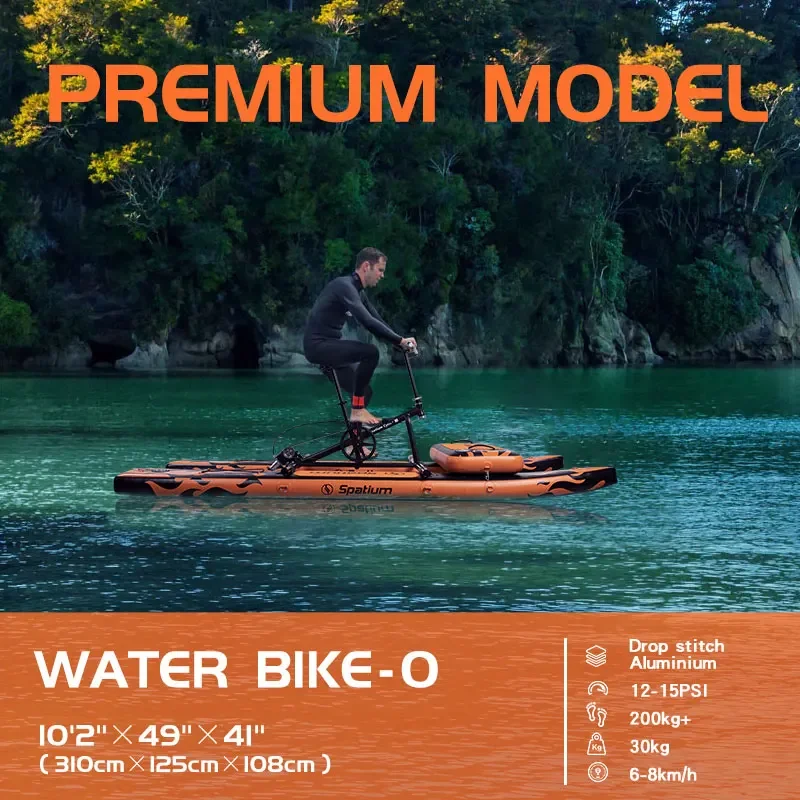 Favorite New arrival floating inflatable chiliboats water bike pedal boats floating bicycle Riding On Water Bike Water Pedal