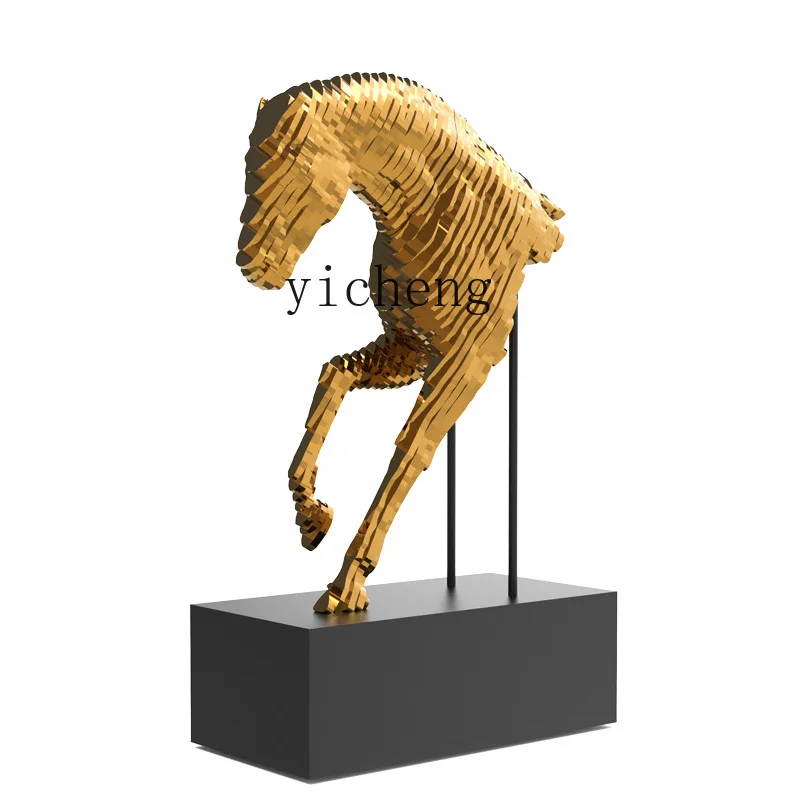 

FY1 Horse Head Floor-Standing Living Room Ornament Decoration for Entrance, Sofa, and TV Cabinet