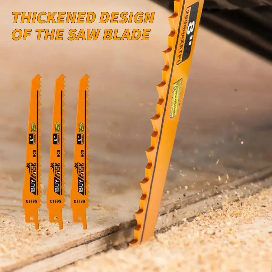 ชุดใบเลื่อย HCS หนาพิเศษ 10 ชิ้น สำหรับงานไม้ โลหะ แผ่นใยไม้อัด เครื่องมือเลื่อยแบบลูกสูบ อุปกรณ์เสริมสำหรับเครื่องมือไฟฟ้า รถยนต์