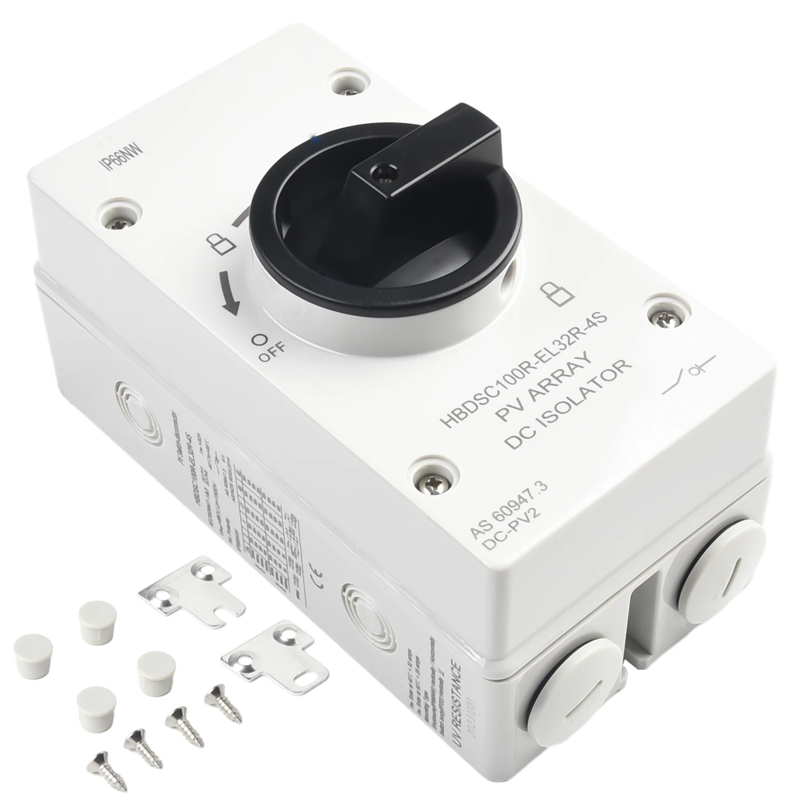 

50 60HZ Isolation Switch Isolation Switch Gray IP66 Panel Type Silver Contacts 000 Times 100 32A 1000V Above 440V