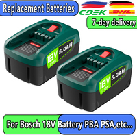 High Capacity 8000 mAh 18V Replacement Battery for Bosch PBA PSB PSR Battery for 18V Green Tools Home and Garden 18V Battery