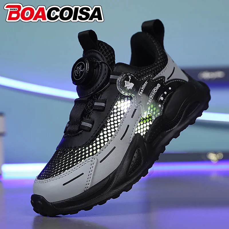 أحذية أطفال صيفية شبكية للأولاد أحذية رياضية غير قابلة للانزلاق كاجوال قابلة للتنفس رياضية للجري للأطفال والبنات المشي المسطح للتنس