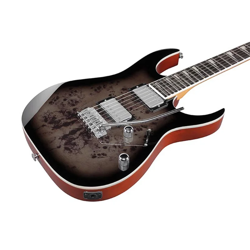 Ibanez-guitarra eléctrica GRG220PA1BKB GIO, marrón, negro, Burst