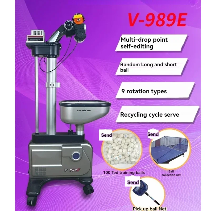 V-989E Table Tennis Floor Automatic Server for Home Professional Training