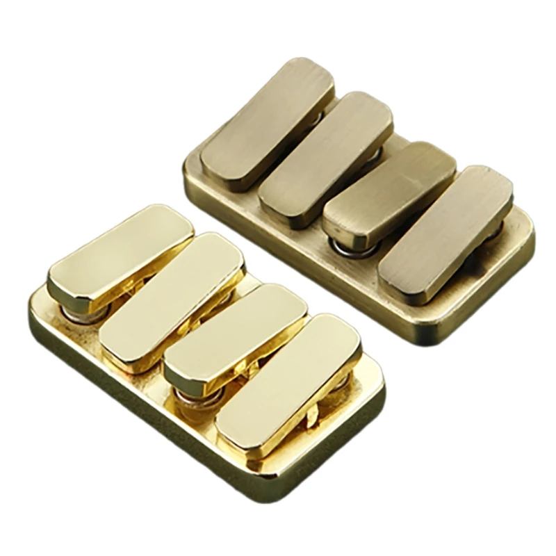 Y1UB Metal Fidgets Clickers Rectangle Stress Relief Toy Classroom Office Desk Toy Golden Rectangle Fidgets Piano Keys