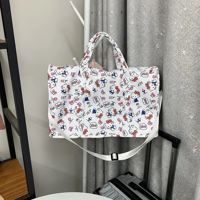 Caliente Sanrio Diagonal Span bolso de hombro de viaje Kawaii Hello Kitty dibujos animados lindo bolso de estudiante bolsa de equipaje de moda nuevo estilo Kit