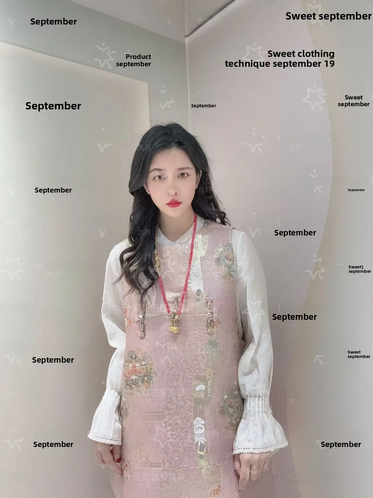 

Новое розовое цветочное платье-жилет с вышивкой в китайском стиле, высококачественное, средней длины, на заказ, для женщин, в стиле Ханьфу, сентябрьская коллекция