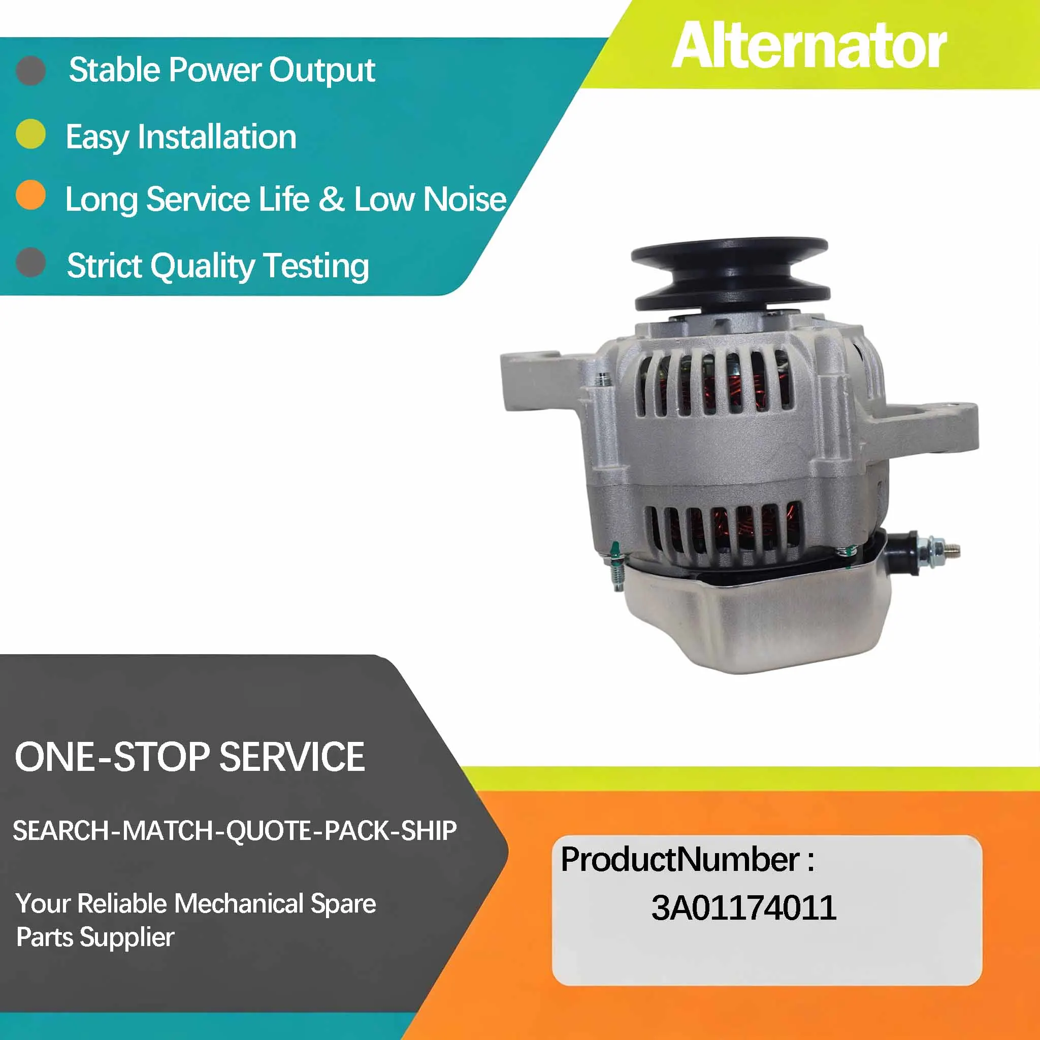 12V Alternators 1012111040 For Kubota KX41-3 D902EBH KX61-2 KX61-2S D1105BH KX91-2 KX71H V1505BH KX91-2S V1505EBH L2650DT