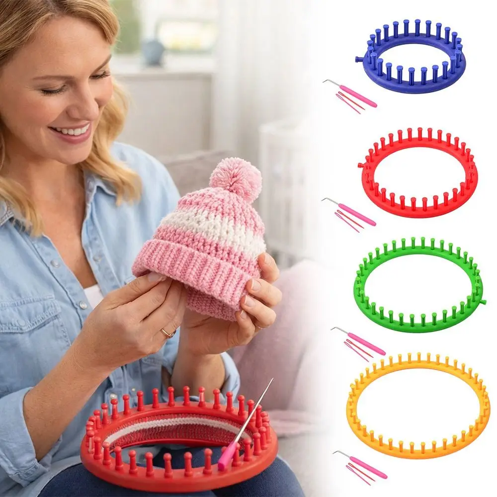 Round Knitting Loom DIY Durable Self-woven Scarf Knitting Artifact Hand Weaving Tools Weaving Scarf Sweater Hat Shawl