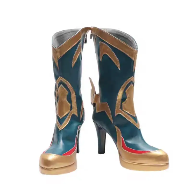 Spiel LOL Cosplay Kostüme Schuhe Stiefel Western Shadow Evelynn