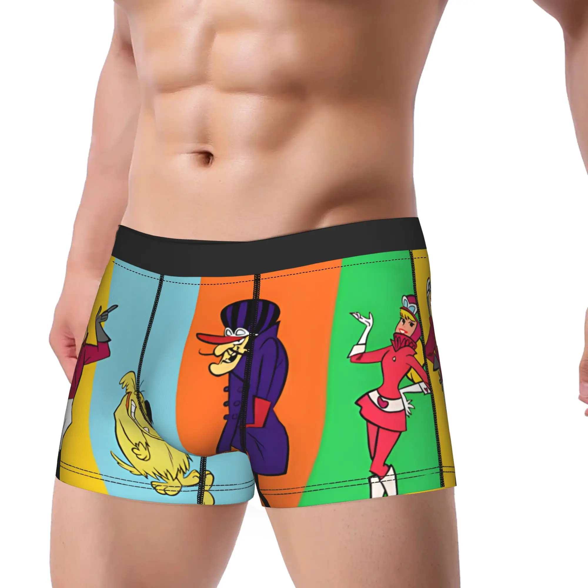 1piece W-Wacky Race Cool  Underpants Breathbale Panties Man Underwear Print Shorts