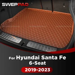 For Hyundai Santa Fe 6-Seat 2019-2023 22 21 20 3D Car Trunk Mat Cargo Liner Carpet Interior Accessories Cover
