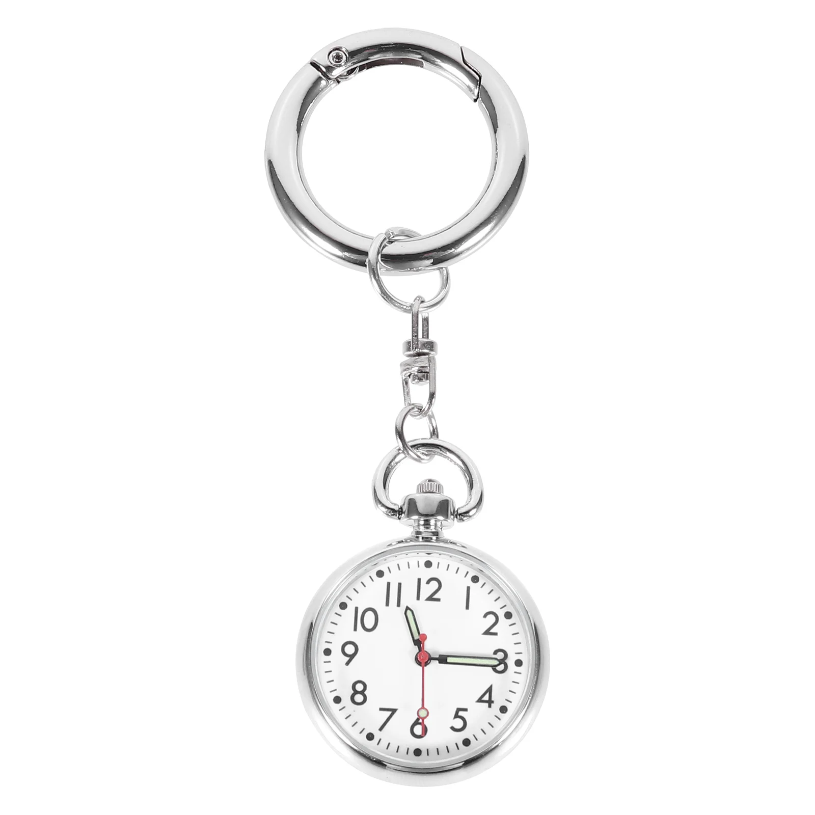 Pocket Watch Luminous Hanging Watch Portable Quartz Movement Key Ring for Doctors Nurses Key Ring Watches