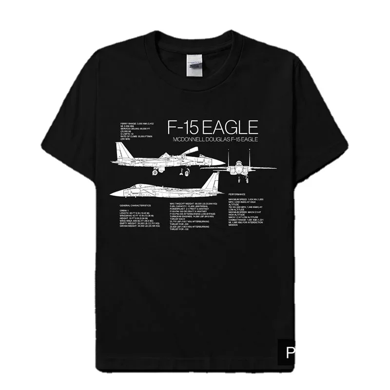 

Мужская футболка USAF F-15 Eagle Fighter Bomber с принтом, летняя хлопковая футболка унисекс с короткими рукавами и круглым вырезом, новинка XS-3XL