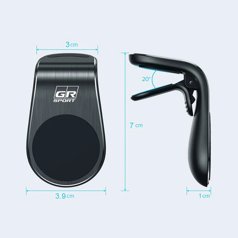 Car Air Vent Clip Magnetic Adjustable Rotation Phone Holder For Toyota Yaris Corolla Prius Auris CHR Land Cruiser RAV4 Camry