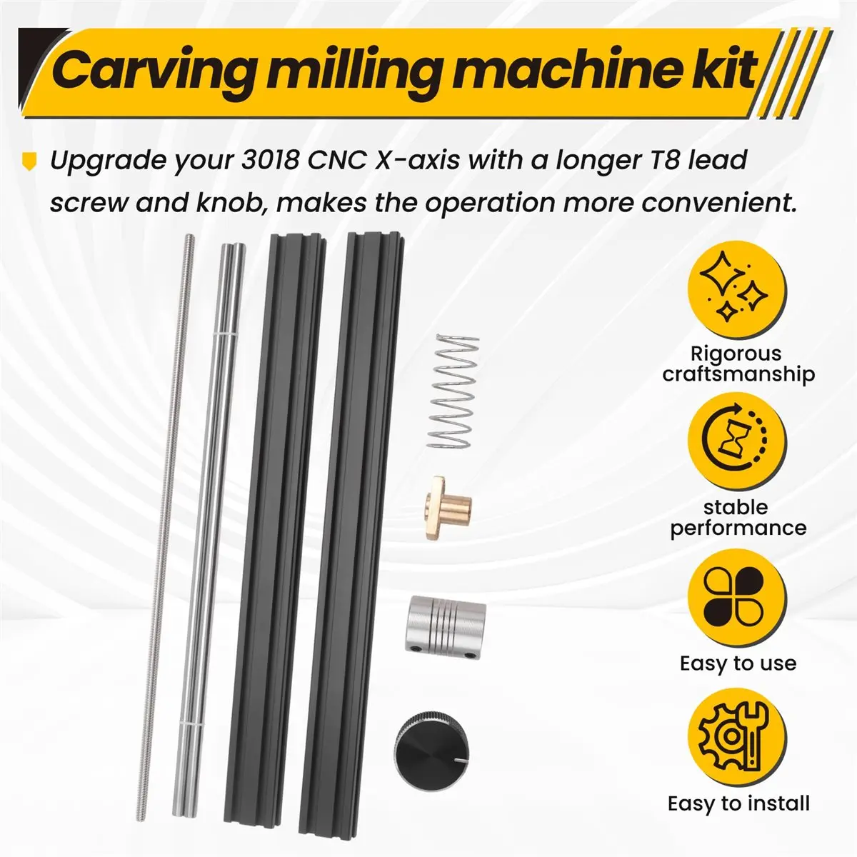 A50U CNC 3018 Pro Upgrade Kit Extension Kit for 3018 to 3040 Compatible for 3018 Pro CNC Engraving Milling Machine