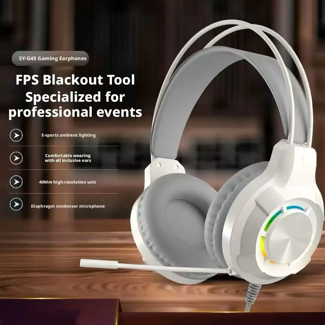 SOYTO Professional Esports Headset Wired RGB Gaming Headphones with Noise Cancelling Deep Bass Sound Compatible with PC Laptop