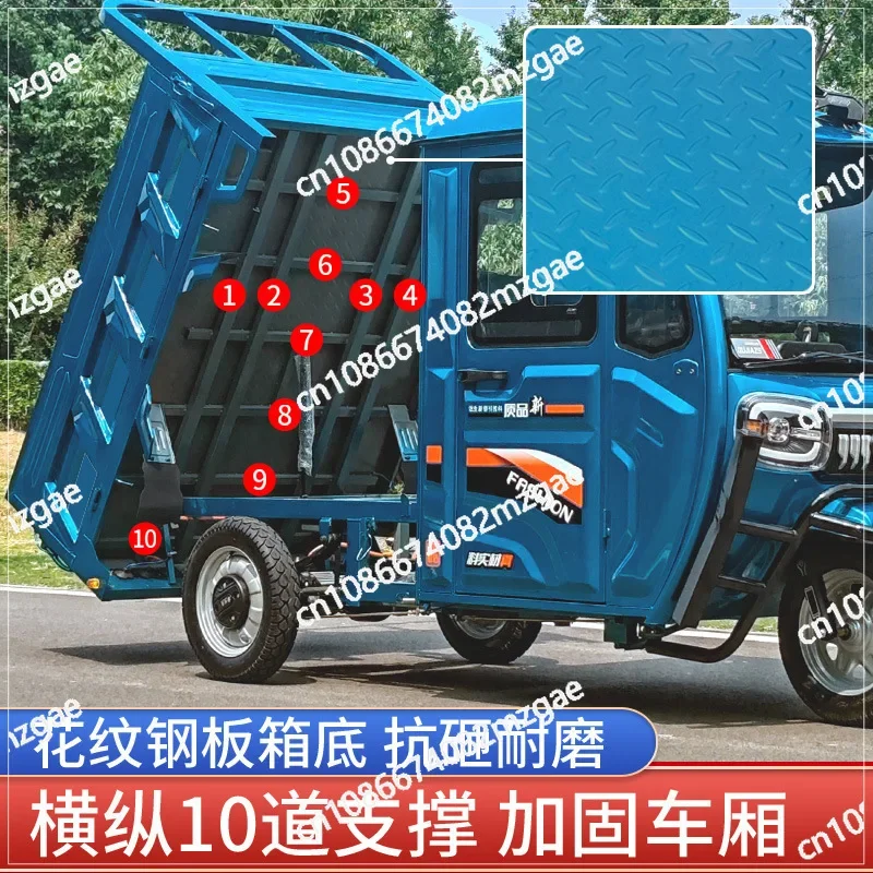New convenient electric tricycle for household use, cargo truck with semi enclosed shed cab
