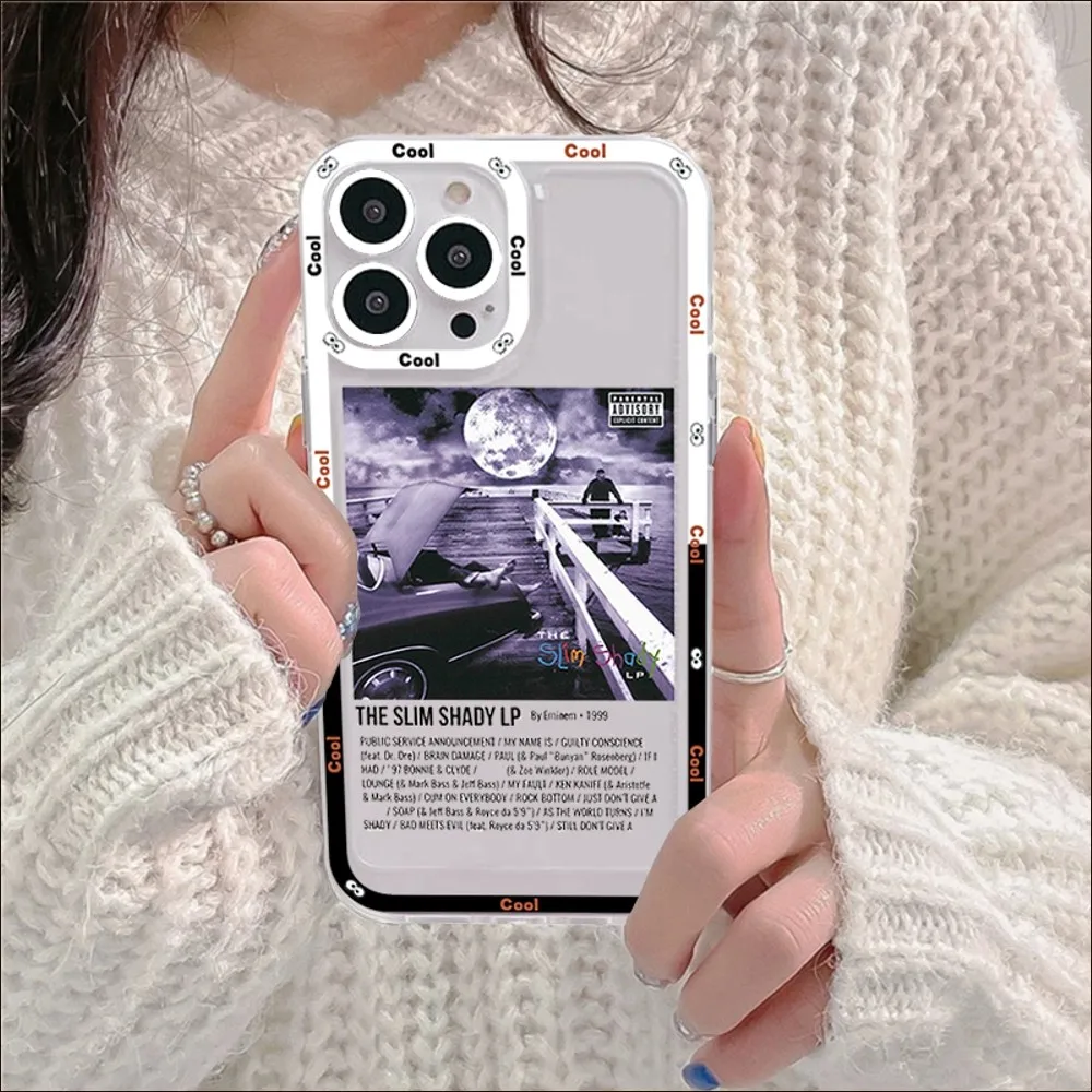 Hop Rapper Eminem rap Phone Case For iPhone 14 13 12 11 Pro Max Mini X Xs XR 6 7 8 Plus SE 2020 Transparent Case