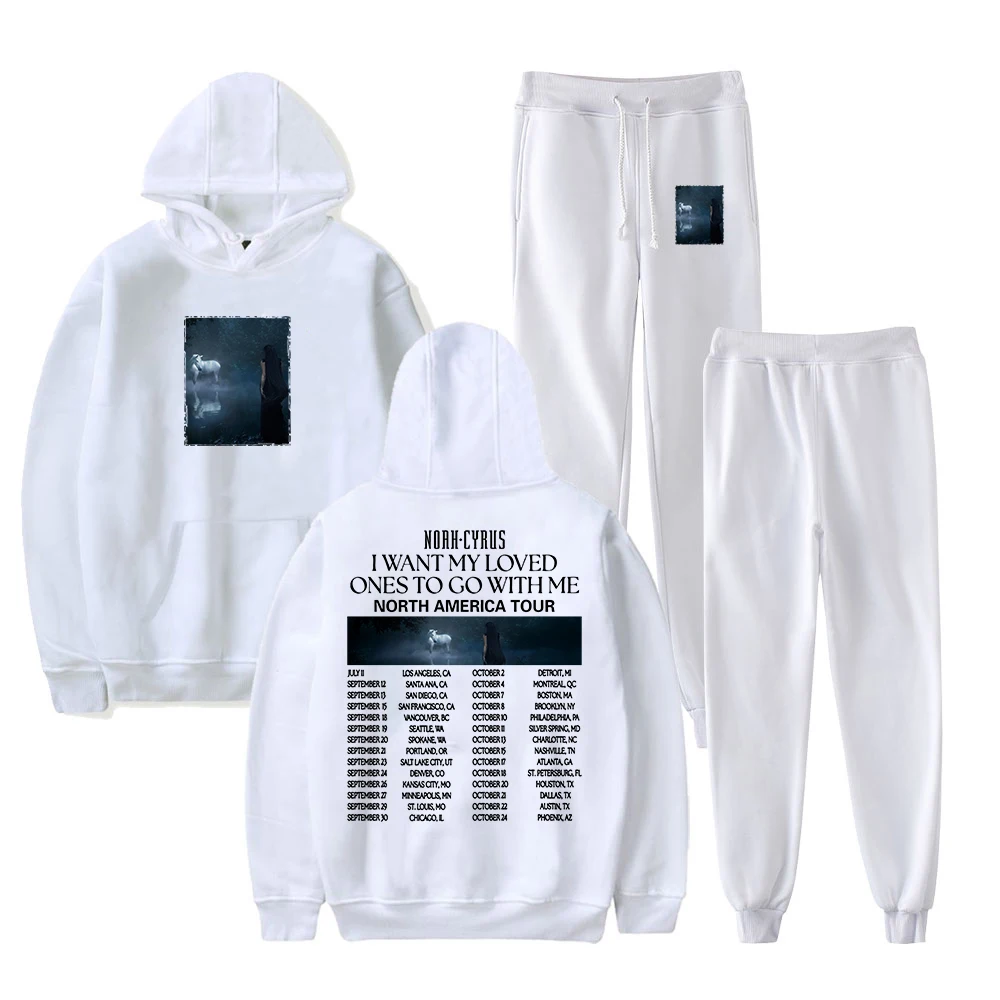 GF نوح سايروس أريد محبوبتي للذهاب معي جولة هوديي بنطال رياضي قطعتين مجموعات بلوزات + Sweatpants الرجال النساء مجموعة