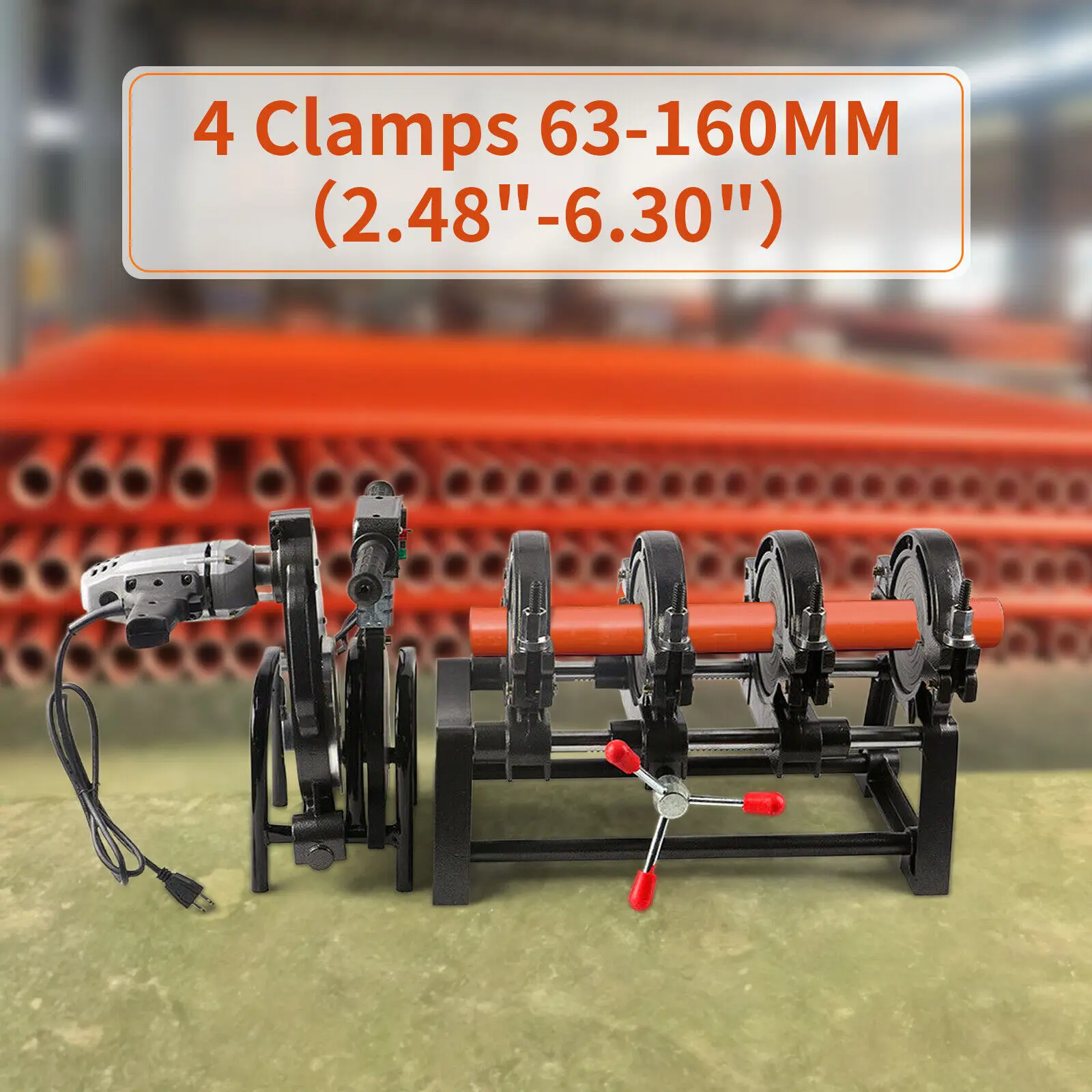 

160mm Manual Type 4 clamps Hot Melt Butt Fusion Welding Machine For HDPE PE Pipe