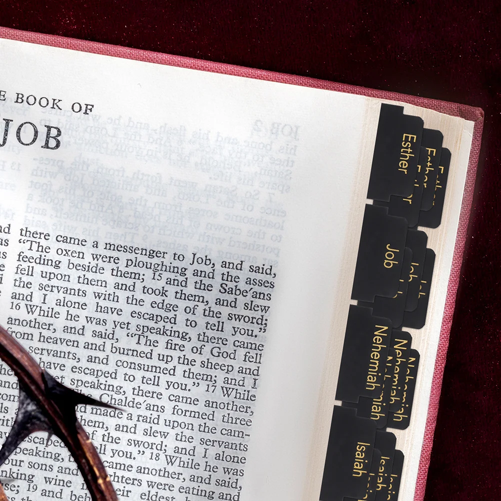 

10Pcs Peel-and-Stick Bible Index Tabs Gold Foil Waterproof Writable Removable Scripture Study Tools Bible Organization