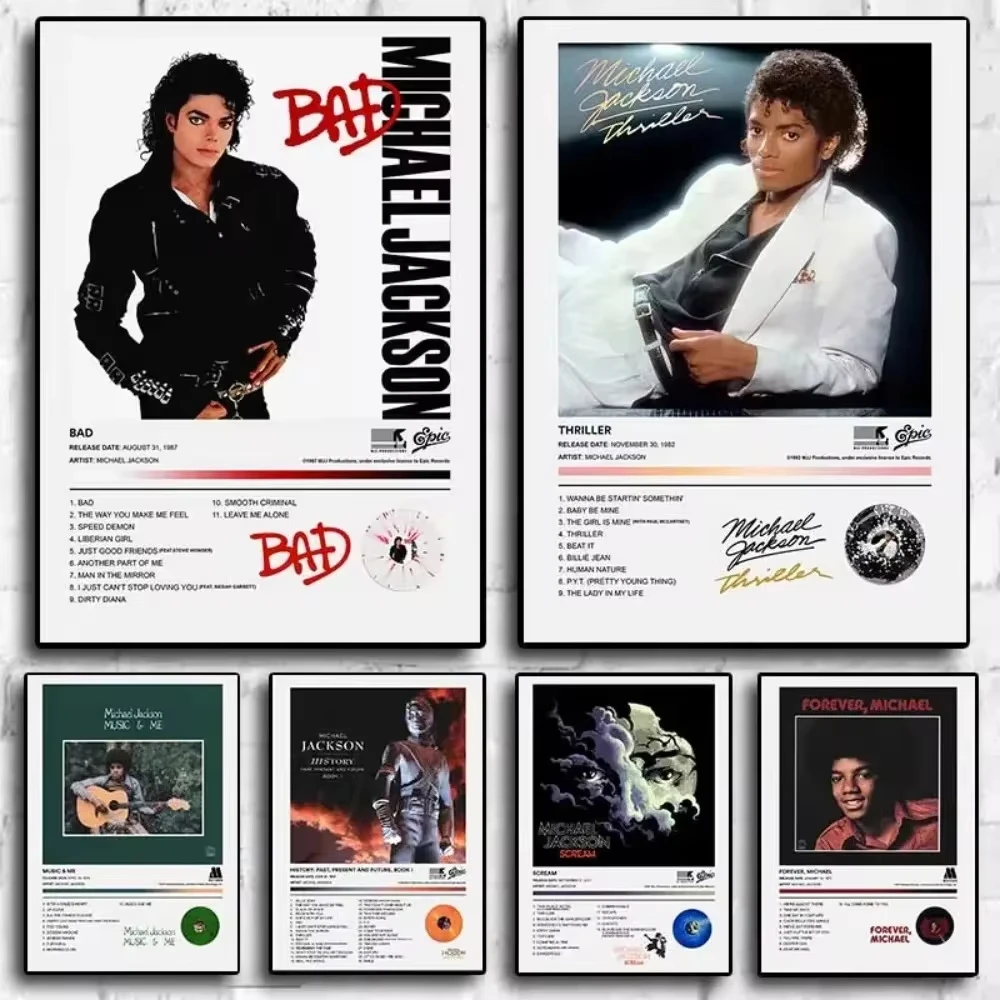 80s مغني البوب مايكل جاكسون ملصق ، 80s ، غلاف ألبوم الموسيقى ، الفن ، جدار الفن ، ديكور غرفة المنزل #1