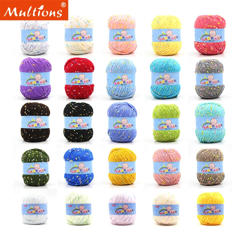 6 Strand Milk Cotton Yarn Crochet Soft Warm Wool Hand-knitted Thread Baby Sweater Doll Scarf Cloth Yarn Supplies Woman Gifts 50g