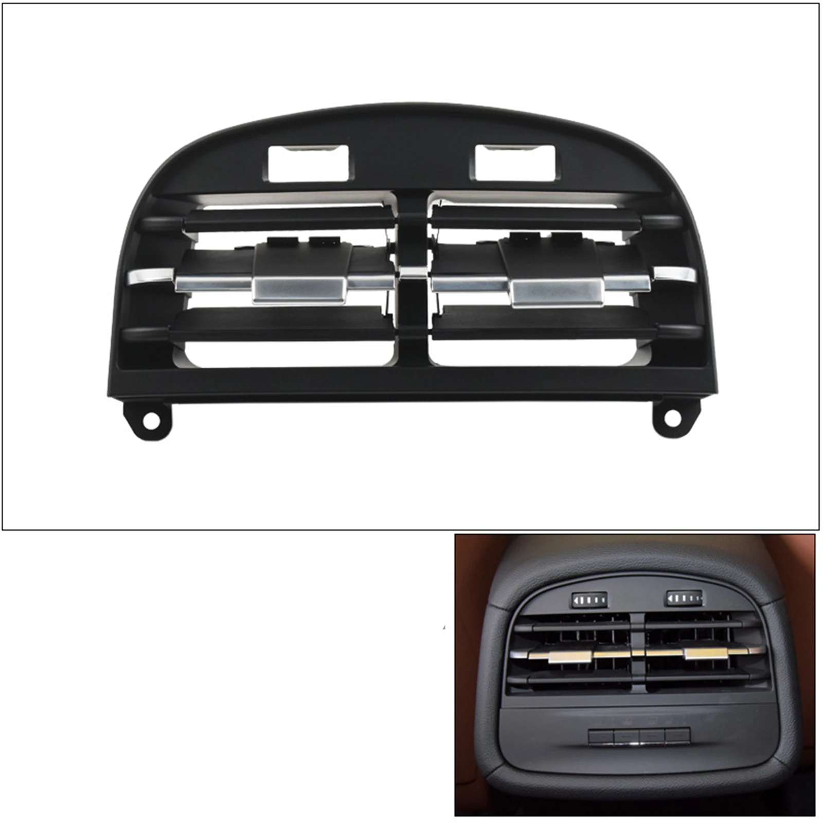 Rear Center A/C Air Vent Outlet Panel Car Interior Back Conditioning Fresh Flow Grill For Maserati Ghibli 2014-2020