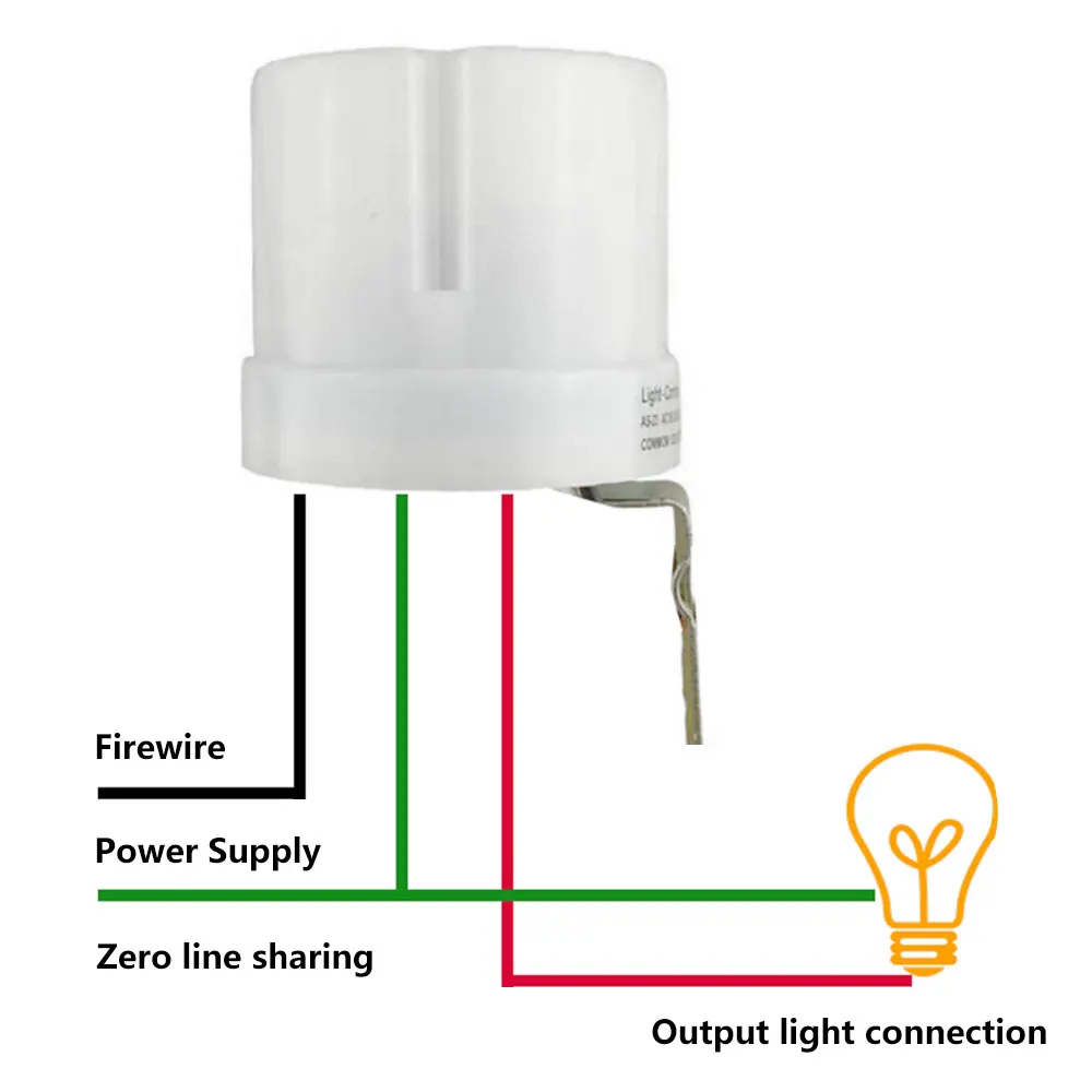 Waterproof AC110-220V Light Control Switch Wiring Type Daylight Sensor Switch Street Lamp Control Outdoor Light Automatic Switch