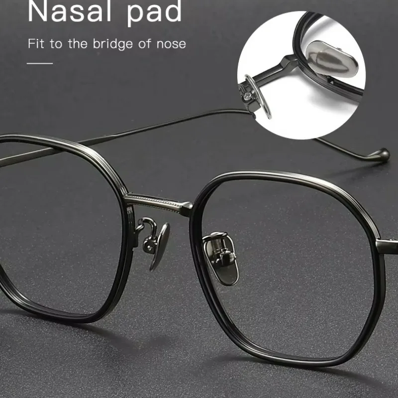 

Korean Style Polygonal Titanium Alloy Glasses Frame Men and Women Fashion Retro Ultra-light Optical Prescription Eyeglasses
