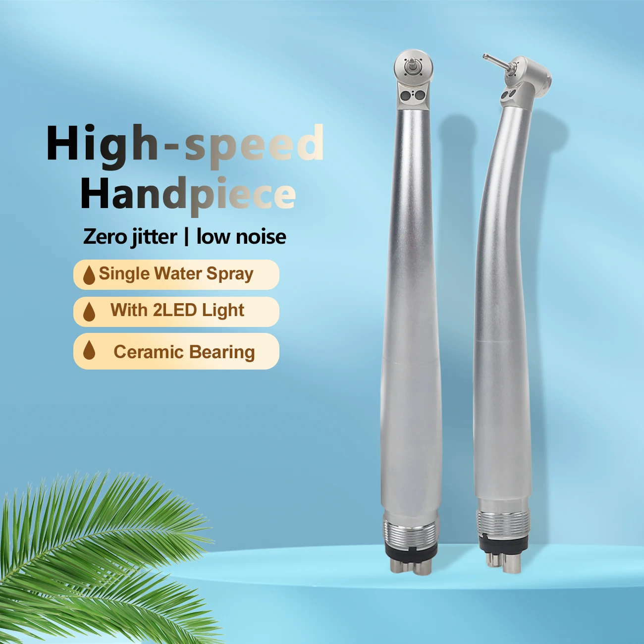 Small Head Dental LED High Speed Handpiece Mini Head For Dental Lab Kids Children Hand Piece Push Button Dentistry Tools 2LEDs