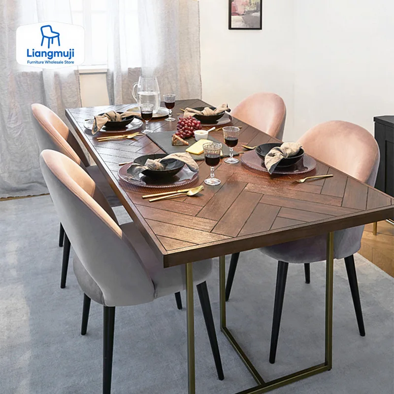 Unique Kitchen Dining Table Chairs Rectangular Nordic Living Room Tables Restaurant Modern Big Mesas De Jantar Home Furniture